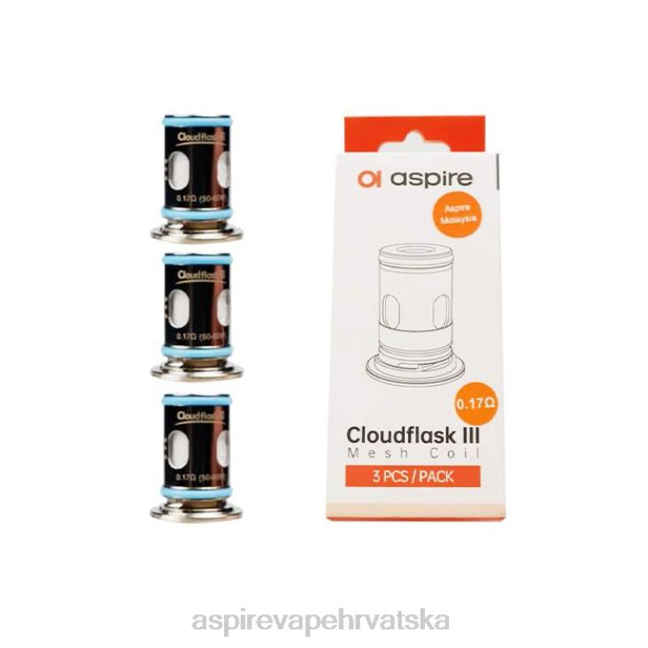 Aspire Vape Shop | 2X8T207 Aspire Cloudflask iii mrežasti svitak 0,17 ohm/3 kom po pakiranju